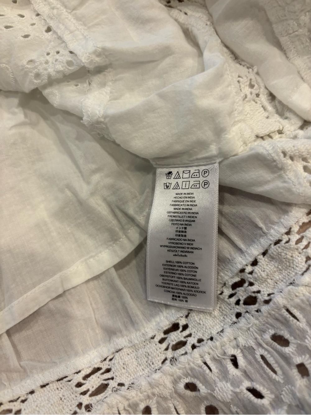 Michael Kors White Eyelet Tiered Midi Skirt - Picture 4 of 4